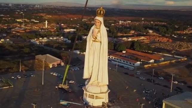 The world's tallest monument of Our Lady of Fatima was inaugurated in Crato, located in Ceará state in northeastern Brazil. (Courtesy of Prefeitura do Crato/Screenshot via CNA)