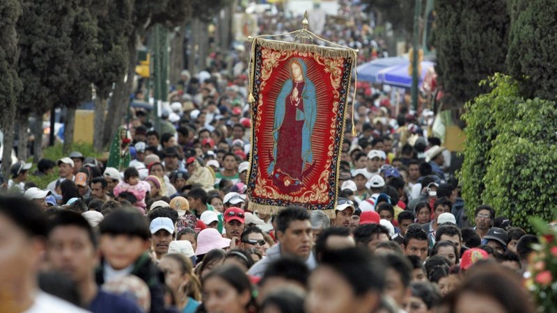 A file photo shows pilgrims making their way to the Basilica of Our Lady of Guadalupe in Mexico City. As Dec. 12 approaches, millions of pilgrims are converging on the basilica, one of the most visited Marian shrines in the world. (OSV News photo/Felipe Courzo, Reuters)