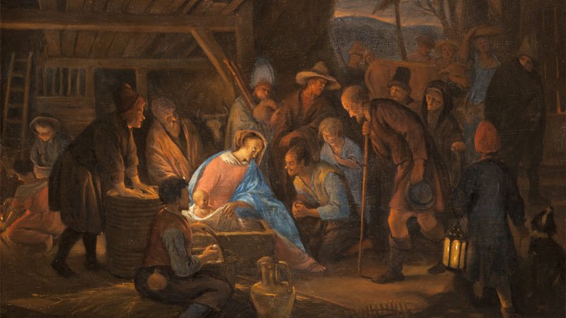“Adoration of the Shepherds,” by Jan Steen, 1625/1626-1679, Dutch. (Wikimedia Commons)