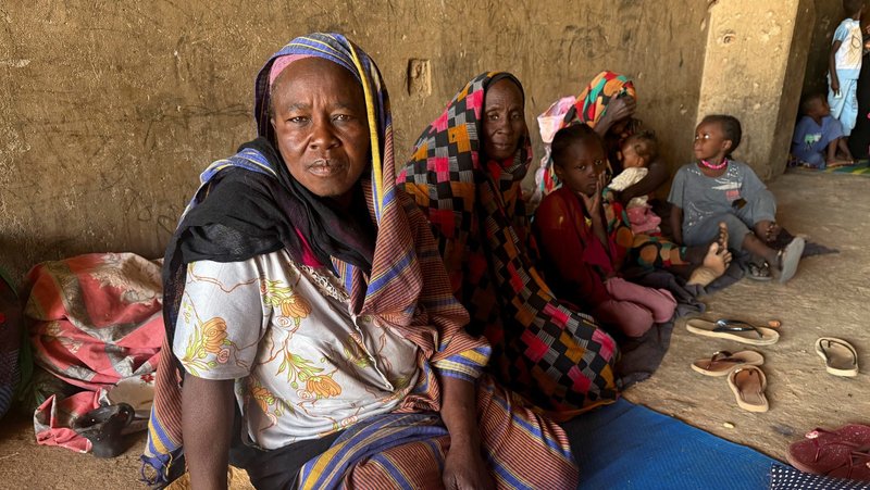 Displaced South Sudanese women sit on the ground Jan. 15, 2026, at a shelter in El Obeid, in Sudan's North Kordofan state. (OSV News/El Tayeb Siddig, Reuters)