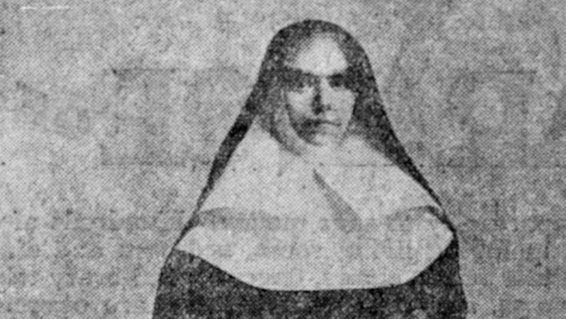 Photograph of Sister Mary Fides Shepperson published in a 1923 edition of The Boston Globe. (Wikimedia Commons)