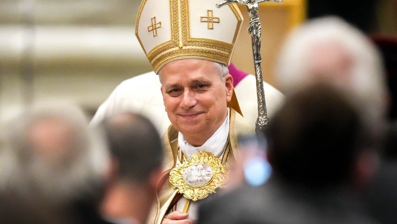 Pope Leo XIV smiles as he leaves after presiding over an evening prayer service at the Basilica of St. Paul Outside the Walls in Rome Jan. 25, 2026, concluding the Week of Prayer for Christian Unity. Pope Leo is expected to visit Australia in 2028 to preside over the International Eucharistic Congress, Auxiliary Bishop Richard Umbers of Sydney announced during a new conference Feb. 9, 2026. (CNS photo/Lola Gomez)