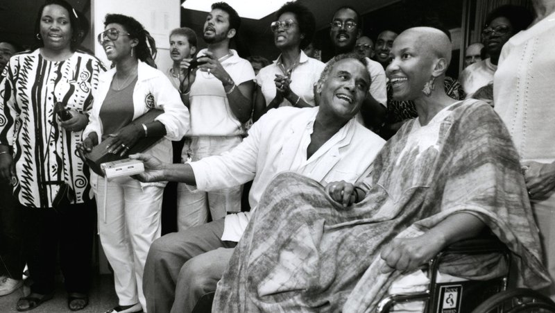 Singer and activist Harry Belafonte and Servant of God Thea Bowman, a Franciscan Sister of Perpetual Adoration from Canton, Miss., are pictured in an undated archival photo. Belafonte met Sister Thea at Xavier University of Louisiana. A sainthood cause for Sister Thea, who died in 1990, was opened in 2018 by the Diocese of Jackson, Miss. The diocesan phase of her cause was closed after a Mass Feb. 9, 2026, and all the documents will be transferred to the Vatican's Dicastery for the Causes of Saints for further investigation. (OSV News photo/courtesy Xavier University of Louisiana, Archives & Special Collections)