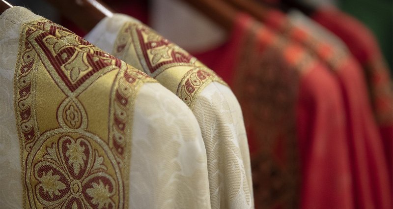 Vestments are seen in this undated photo. On Feb. 17, 2026, the Diocese of Camden, N.J., announced plans to resolve more than 300 abuse claims with a $180 million settlement. Bishop Joseph A. Williams said the funds would be "made available to resolve all claims of abuse upon approval" by the bankruptcy court, which had confirmed the diocese's reorganization plan in 2024. (OSV News photo/Tyler Orsburn, CNS)