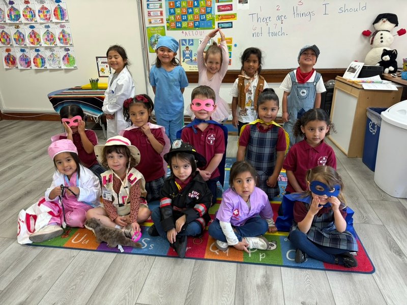 Students at Notre Dame School in Santa Barbara dress as what they want their careers to be during Catholic Schools Week. (Notre Dame School)