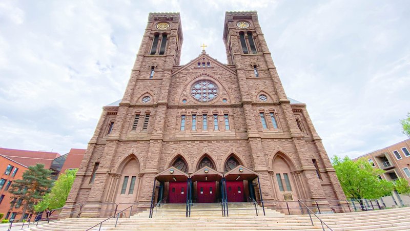 A file photo shows the facade of the Cathedral of Sts. Peter and Paul in Providence, R.I. The Rhode Island Attorney General publicly released March 4, 2026, the anticipated report on his six-year historical records review of clergy sexual abuse in the Diocese of Providence. (OSV News photo/courtesy Rhode Island Catholic)
