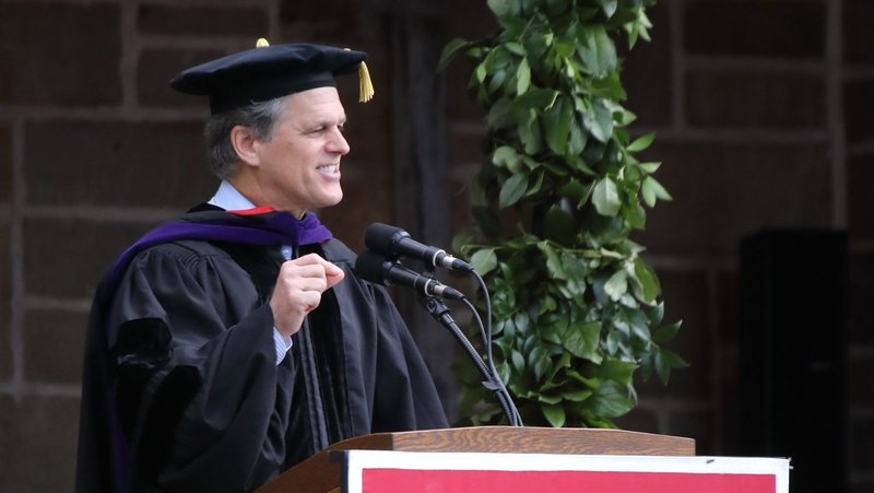 Timothy Shriver, chairman of the Special Olympics, delivers the commencement address at Jesuit-run Fairfield University in Connecticut May 18, 2025. Shriver is the recipient of the 2026 Laetare medal, a prestigious honor given by the University of Notre Dame to American Catholics. (OSV News photo/Fairfield University)