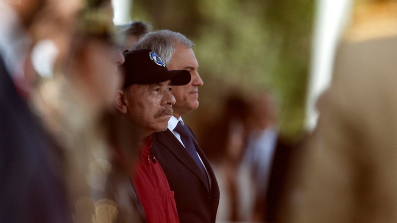 Nicaraguan President Daniel Ortega is seen in Caracas, Venezuela, at a military academy Jan. 10, 2025, the day of Venezuelan President Nicolas Maduro's inauguration for a third six-year term. (OSV News photo/Leonardo Fernandez Viloria, Reuters)