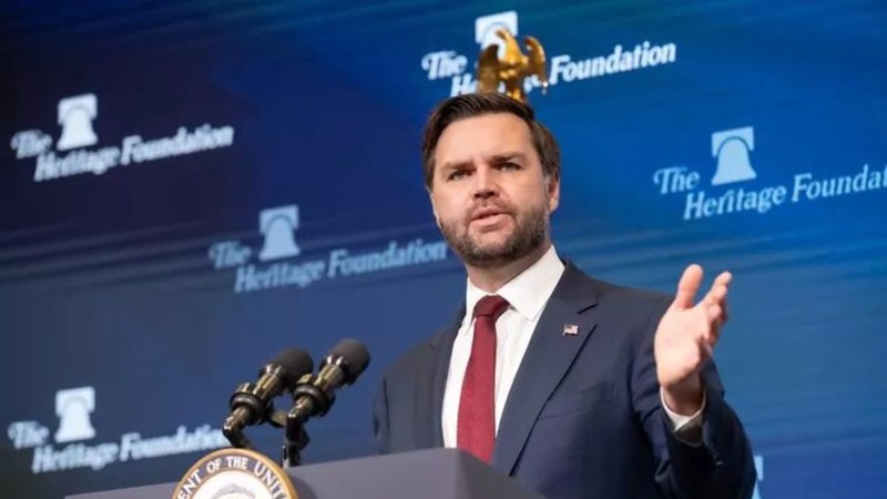 Vice President JD Vance speaks at a film-screening event April 1, 2025, at the Heritage Foundation in Washington, D.C. (Erin Granzow/Courtesy of the Heritage Foundation)