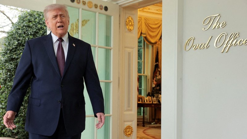 U.S. President Donald Trump speaks with reporters outside the Oval Office at the White House in Washington, April 13, 2026. (OSV News/Reuters/Jonathan Ernst)