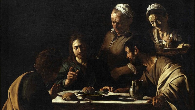 “Supper at Emmaus,” by Caravaggio, 1571-1610, Italian. (Wikimedia Commons)