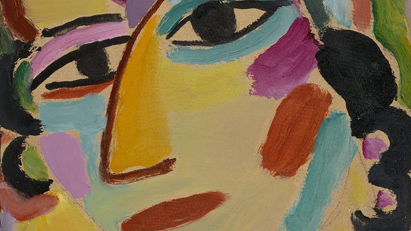 “Mystical Head: Galka,” by Alexei Jawlensky, 1864–1941, Russian. (Norton Simon Museum, The Blue Four Galka Scheyer Collection)