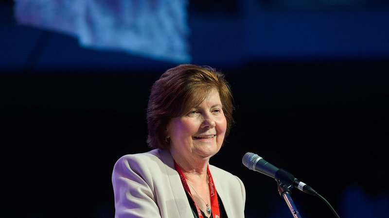 Sister Edith Prendergast, RSC, speaks during the 2015 Los Angeles Religious Education Congress. (Angelus File Photo)