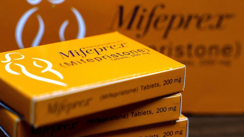 Boxes of mifepristone under the label Mifeprex are seen April 9, 2024, at Alamo Women's Clinic in Carbondale, Ill. An appeals court on May 1, 2026, temporarily blocked a federal policy permitting mifepristone, sometimes called the abortion pill, to be dispensed through the mail. (OSV News photo/Evelyn Hockstein, via Reuters)