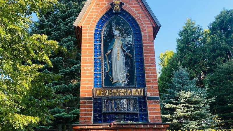 The site of Marian apparitions in 1877 in Gietrzwald, Poland, is seen in a 2022 photo. Two young visionaries reported the Virgin Mary appeared to them some 160 times over the course of two months. The Marian sanctuary in the Polish village of Gietrzwald is the only Vatican-recognized apparition site in the country. (OSV News photo/Paulina Guzik)