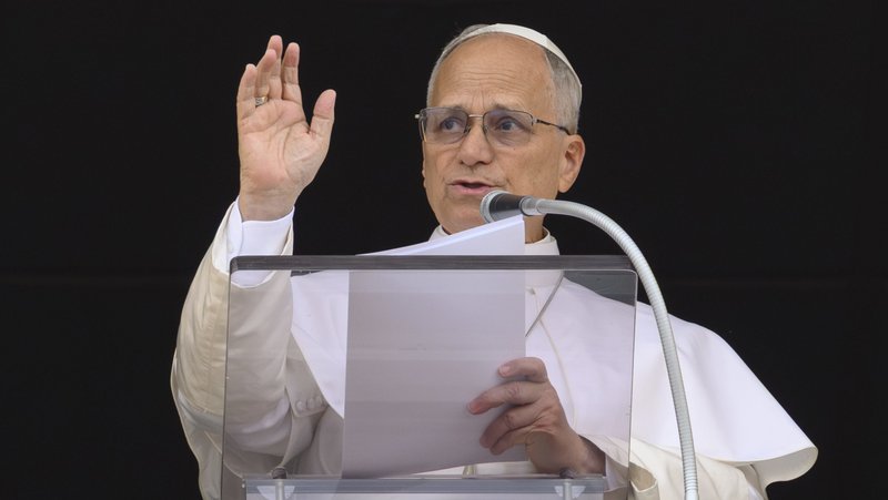 Pope Leo XIV gestures as he leads the "Regina Caeli" prayer in St. Peter's Square at the Vatican May 10, 2026. At the end of the "Regina Caeli," Pope Leo thanked the people of Spain's Canary Islands after passengers exposed to hantavirus aboard a cruise ship were allowed to disembark on the island of Tenerife. (OSV News photo/Elisabetta Trevisan, Vatican Media)