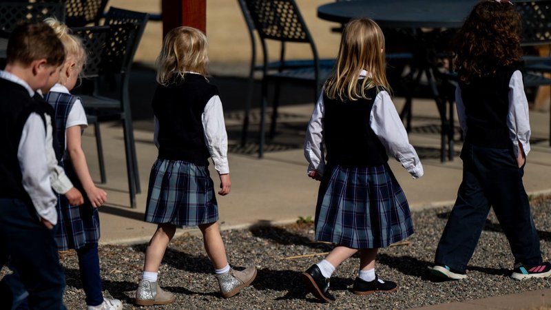 Students at St. Mary Catholic Virtue Preschool in Littleton, Colorado. (Courtesy of The Becket Fund for Religious Liberty via EWTN)