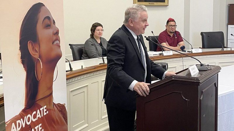 Rep. Chris Smith, R-N.J., speaks at a July 16, 2025, Capitol Hill press conference about three new pieces of legislation designed to both help victims of human trafficking and enhance safety for children online. (OSV News photo/courtesy of the Alliance to End Human Trafficking)