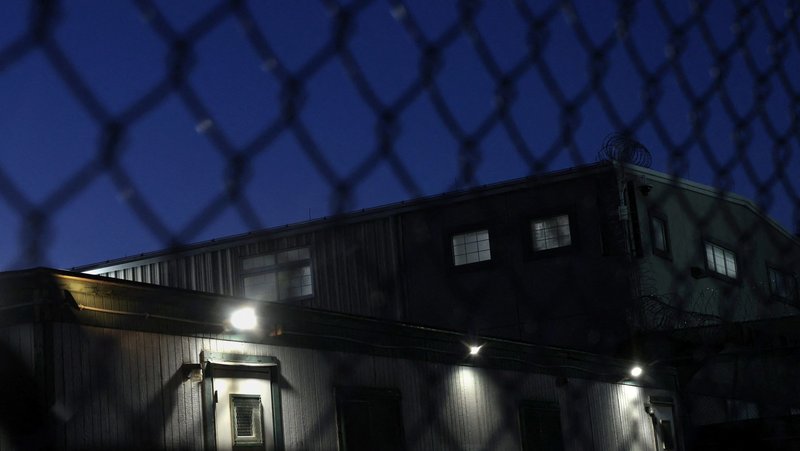 The Delaney Hall detention center behind fences, during an ongoing protest against U.S. Immigration and Customs Enforcement in Newark, New Jersey, June 3, 2026. (OSV News photo/Shannon Stapleton, Reuters)