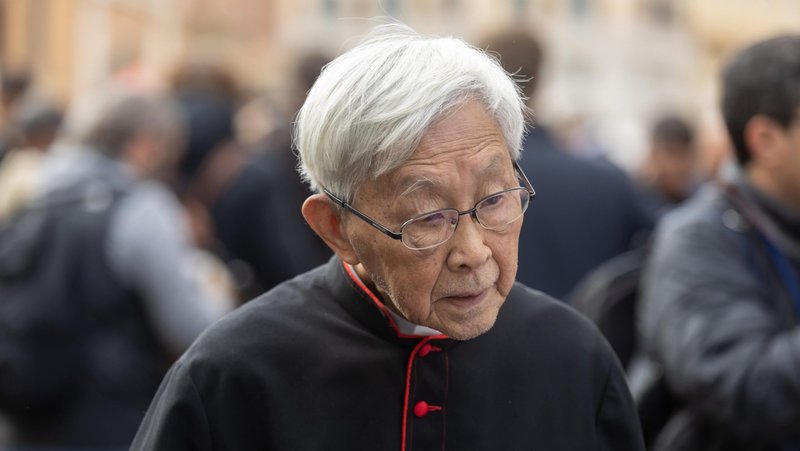 Hong Kong Cardinal Joseph Zen, 93, arrives at the Vatican April 28, 2025, to attend a general congregation meeting of the College of Cardinals in the New Synod Hall. A Hong Kong court on Sept. 3, 2026, rejected appeals brought by Cardinal Zen and four other defendants convicted in 2022 for failing to register a now-defunct fund to help anti-government protesters. (CNS photo/Pablo Esparza)