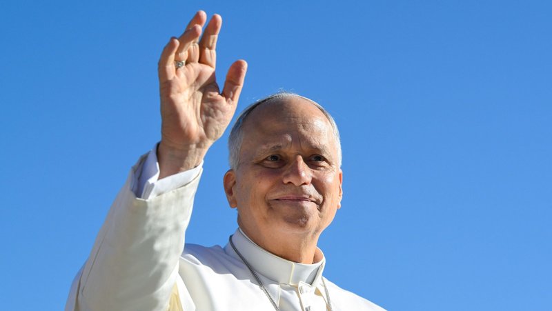 Pope Leo XIV smiles from the popemobile while riding around St. Peter’s Square at the Vatican before his weekly general audience Sept. 23, 2026. (CNS photo/Vatican Media)