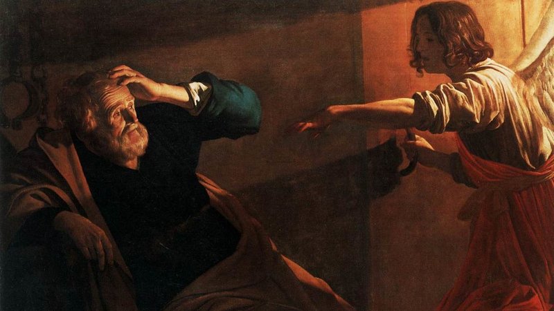 “The Liberation of St. Peter,” by Gerard van Honthorst, 1592–1656, Dutch. (Wikimedia Commons)