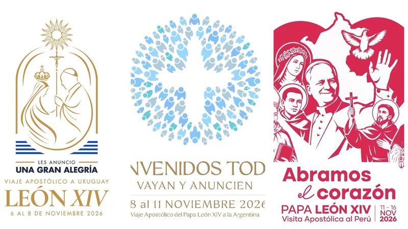 The logos for Pope Leo XIV’s apostolic journey to Uruguay, Argentina, and Peru from Nov. 6–17, 2026. (Holy See Press Office via EWTN)