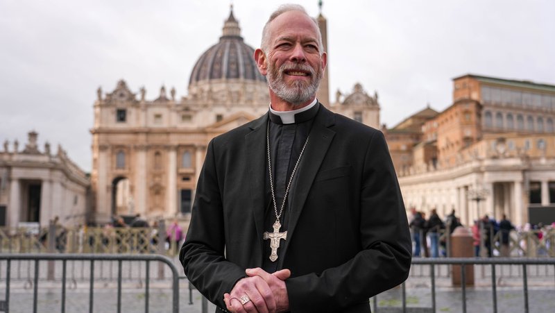 U.S. Archbishop Alexander K. Sample of Portland, Ore., poses for a photo at the Vatican Feb. 11, 2026. In a pastoral letter released Oct. 1, 2026, Archbishop Sample called for "mission renewal" across his archdiocese, urging personal holiness, a recommitted clergy, a focus on Catholic education and the efforts of lay faithful to foster a "culture of evangelization." (CNS photo/Lola Gomez)