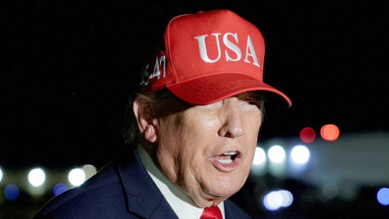 U.S. President Donald Trump speaks to the media as he prepares to board Air Force One in Missoula, Mont., Oct. 14, 2026. (OSV News/Evan Vucci, Reuters)