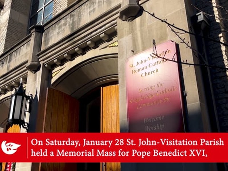 St. John-Visitation Parish Holds Bilingual Memorial Mass in Honor of Pope Benedict XVI