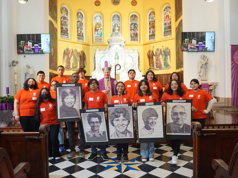 Cristo Rey High School celebrated Founders’ Day Mass today in St. Cecilia’s Church
