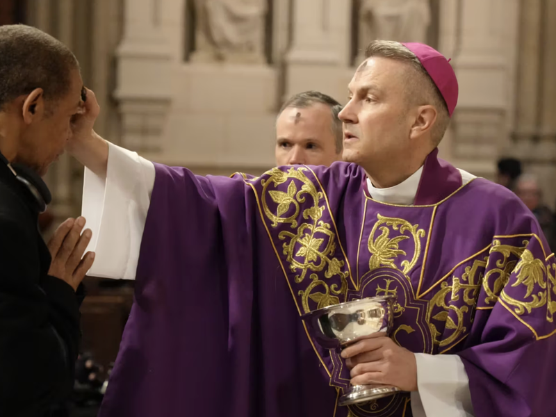 Hundreds Mark Start of Lent as Archbishop Hicks Celebrates Ash Wednesday Mass at St. Patrick’s Cathedral