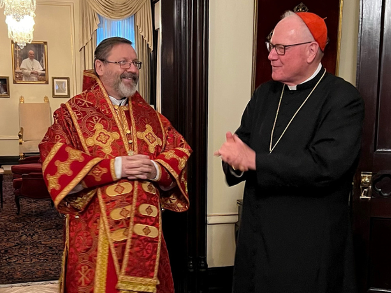 Cardinal Dolan Hosts Head of Ukrainian Greek Catholic Church