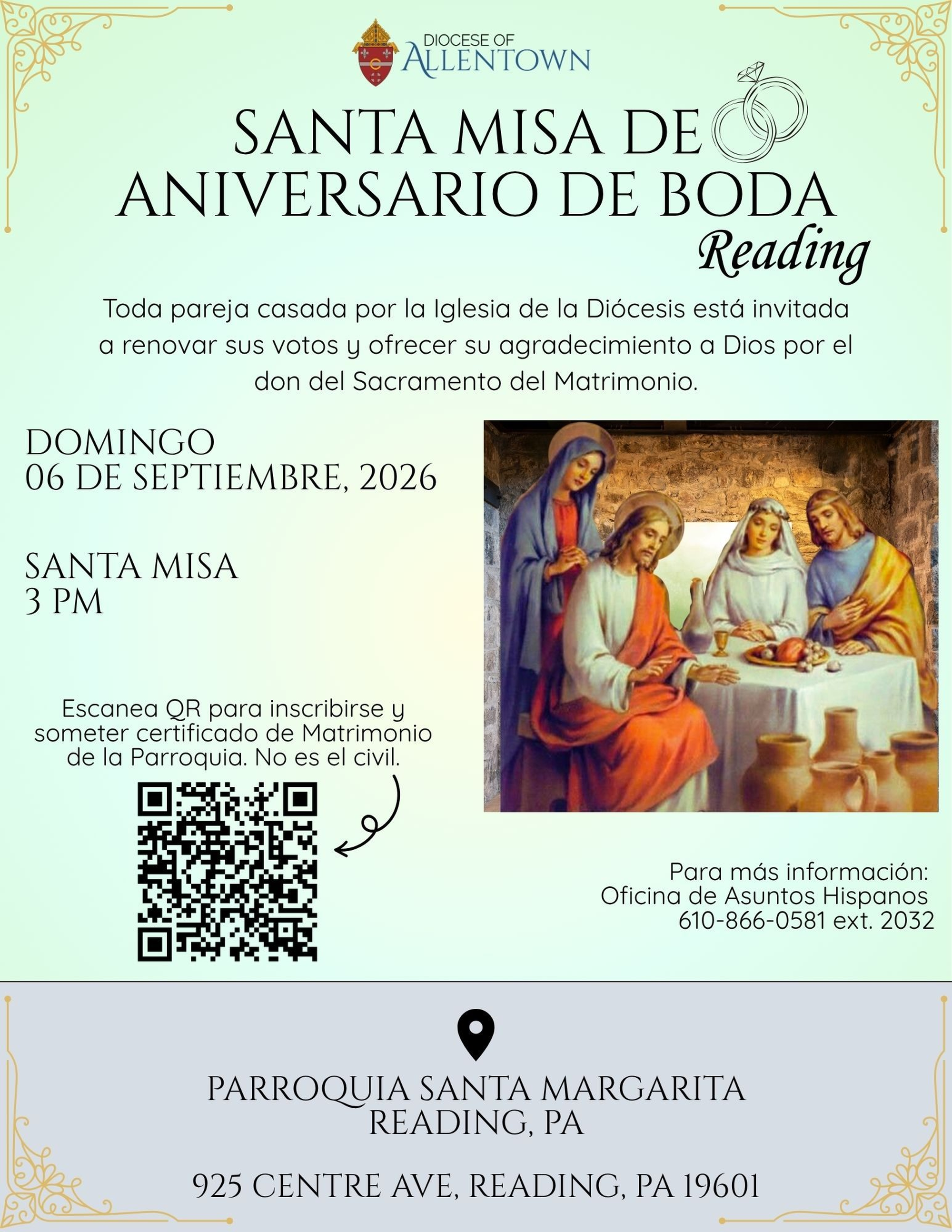 2026 Misa Aniversario Reading