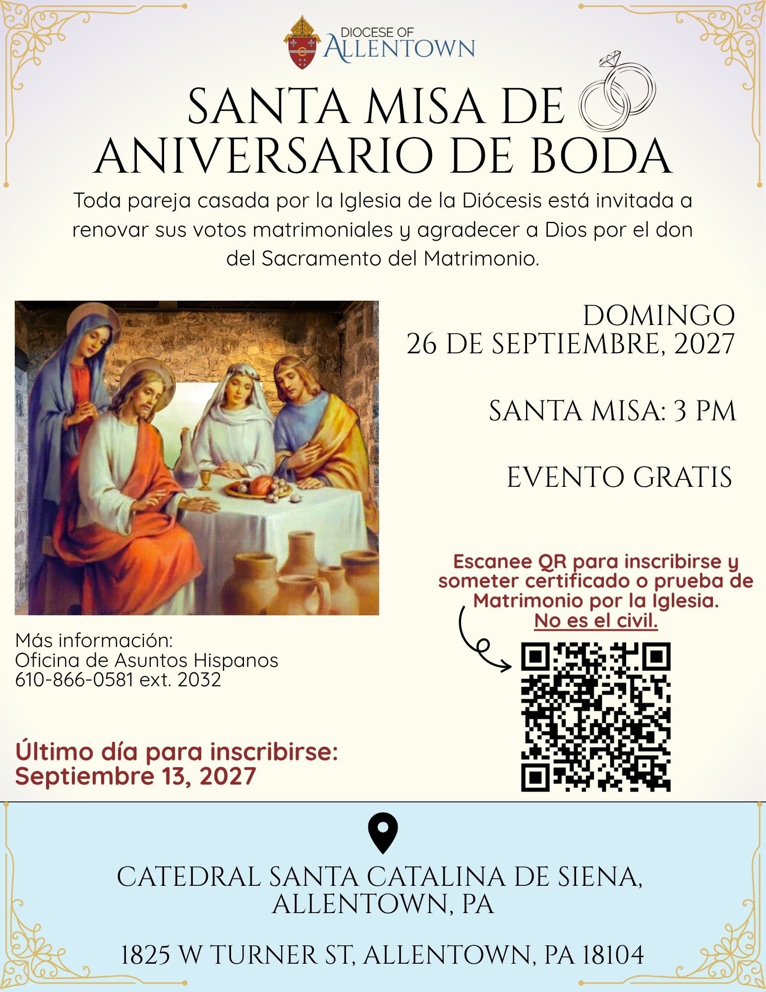 Santa Misa de Aniversario de Bodas - Español 2027
