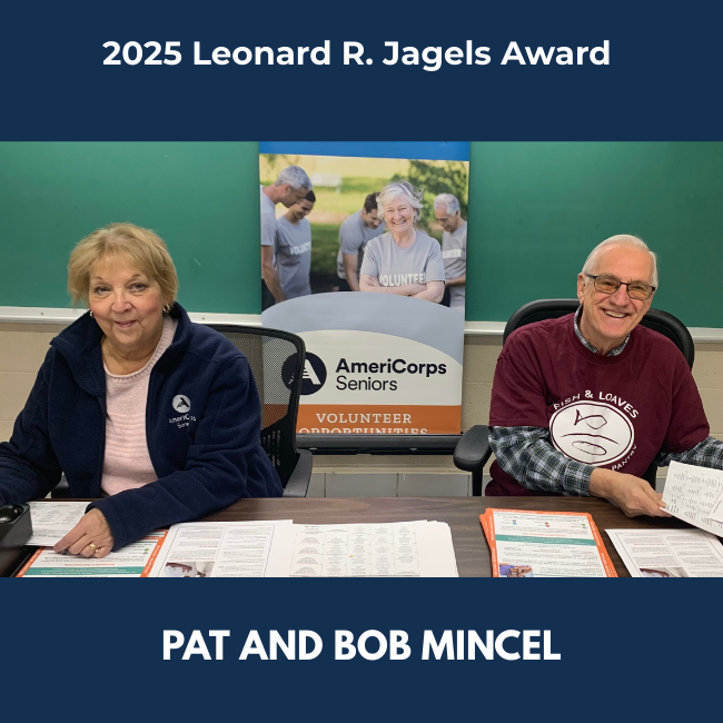 Patricia and Robert Mincel, 2025 Leonard R. Jagels Outstanding Individual Award Winners