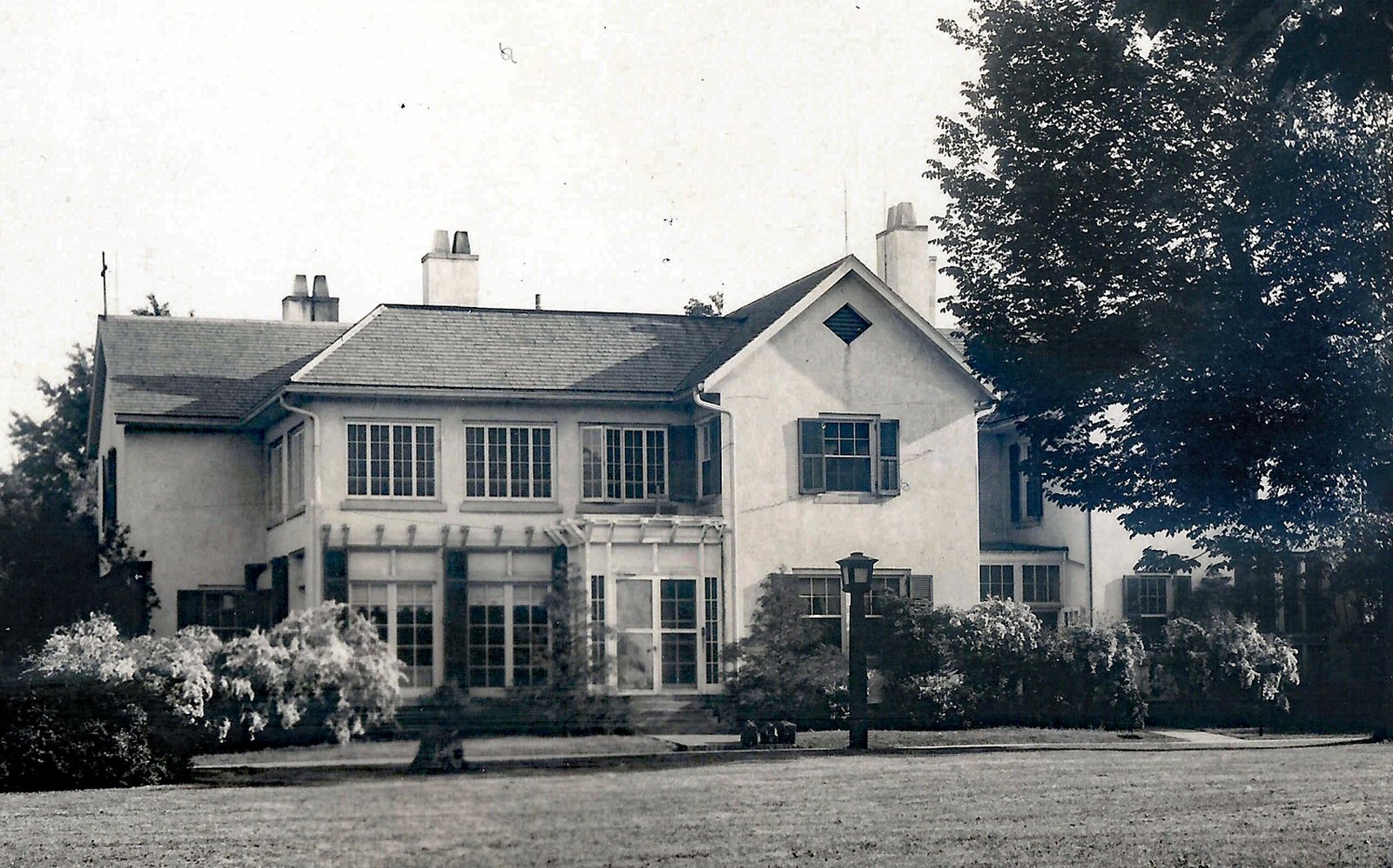 An archive photo of the original retreat center, purchased in 1926.