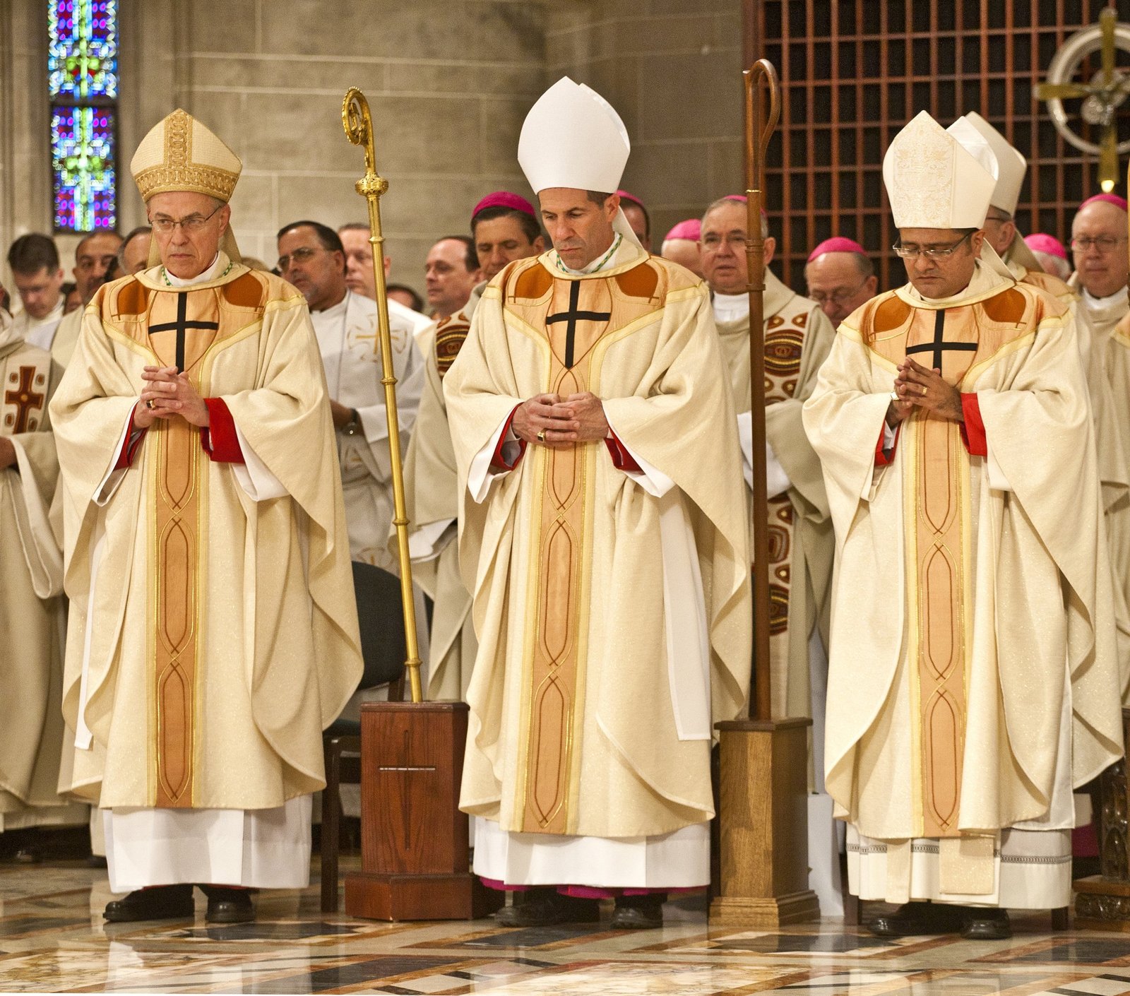 Archbishop Byrnes was ordained a Detroit auxiliary bishop alongside Bishops Donald F. Hanchon and Arturo Cepeda at the Cathedral of the Most Blessed Sacrament on May 5, 2011. (Larry A. Peplin | The Michigan Catholic)