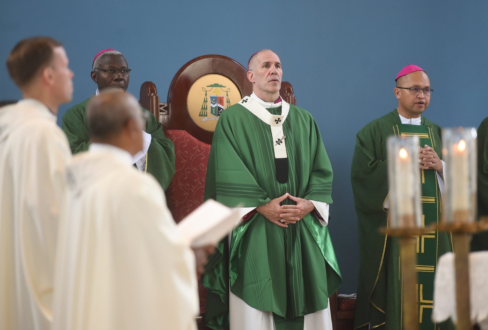 Archbishop Byrnes was appointed coadjutor archbishop of Agaña, Guam, by Pope Francis in October 2016, just weeks before the opening of Synod 16. Archbishop Byrnes formally became Guam's archbishop in 2019. (Frank San Nicolas, USATODAY NETWORK via Reuters | CNS photo)