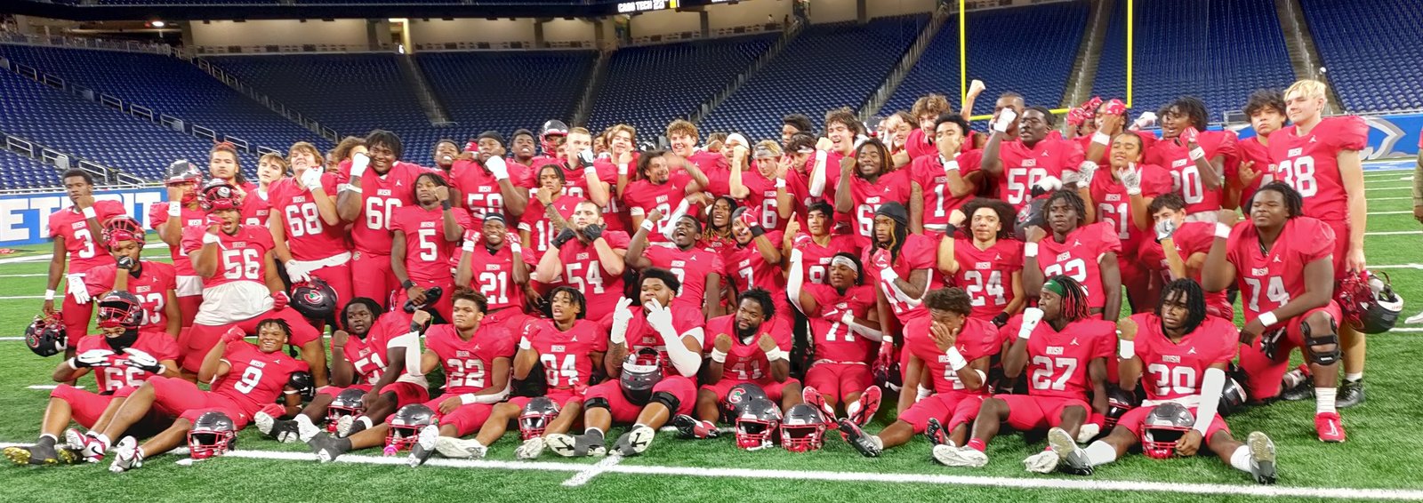 Toledo Central Catholic’s offense plodded relentlessly from start to finish and the defense stiffened in the second half limiting Cass Tech to pretty much their own half of the gridiron enroute to a 48-23 Prep Bowl victory. (Photo by Don Horkey | Special to Detroit Catholic)