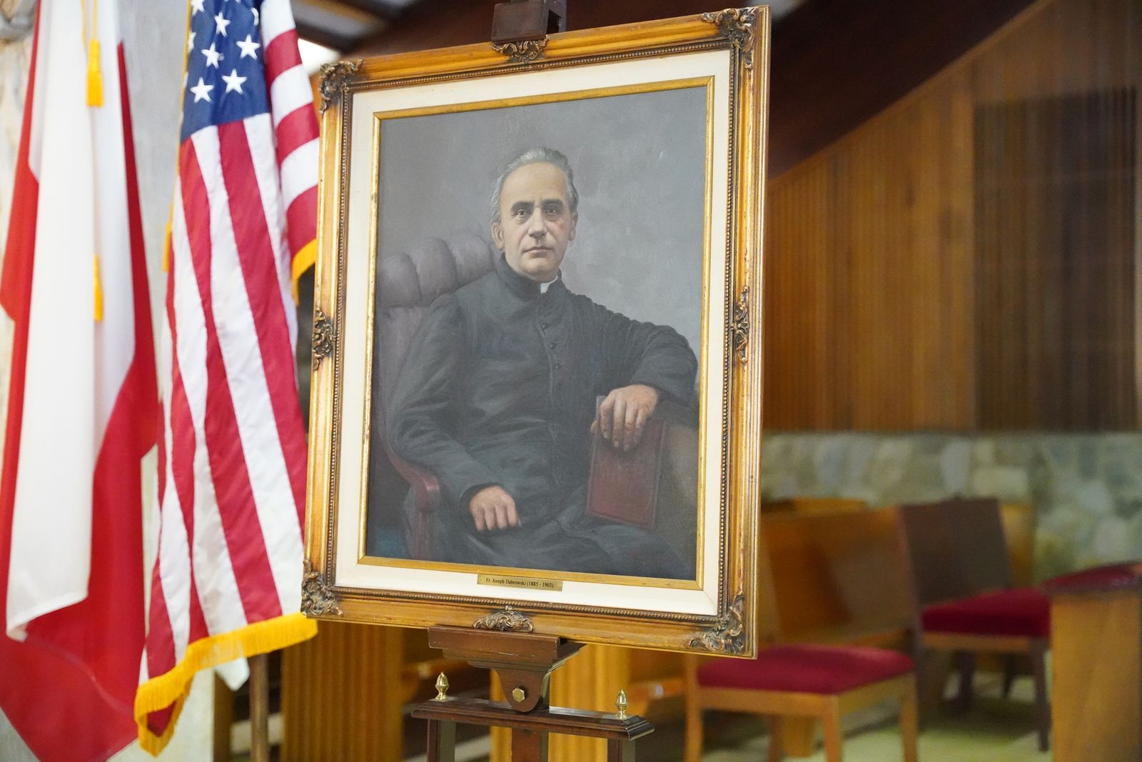 A portrait of Fr. Jozef Dabrowski, who founded SS. Cyril and Methodius Seminary in 1885, the precursor to the Orchard Lake Schools. Fr. Dabrowski's vision for the school was a place to train Polish-American seminarians to serve the Polish communities in the United States that were growing in the late 19th and early 20th century. Now Orchard Lake Schools begins a new chapter with the closing of SS. Cyril and Methodius Seminary and the launching of the St. John Paul II Liturgical Center and the revamped Polish Institution for Culture and Research.