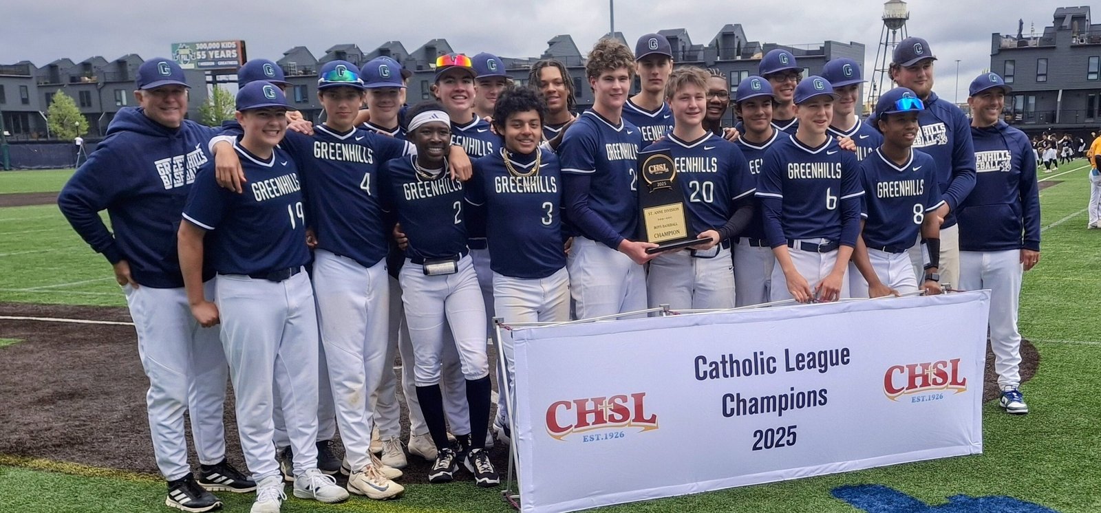 Ann Arbor Greenhills rallied its last at-bat for a 3-2 decision over Royal Oak Shrine to repeat as the CHSL Ste. Anne Division champ.