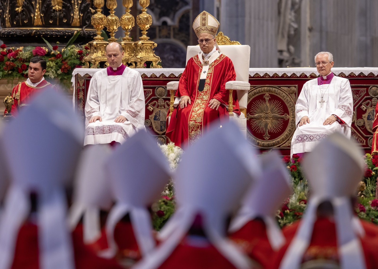 Pope Leo XIV presides over Mass for the feast of Sts. Peter and Paul in St. Peter's Basilica at the Vatican June 29, 2025. (CNS photo/Pablo Esparza)