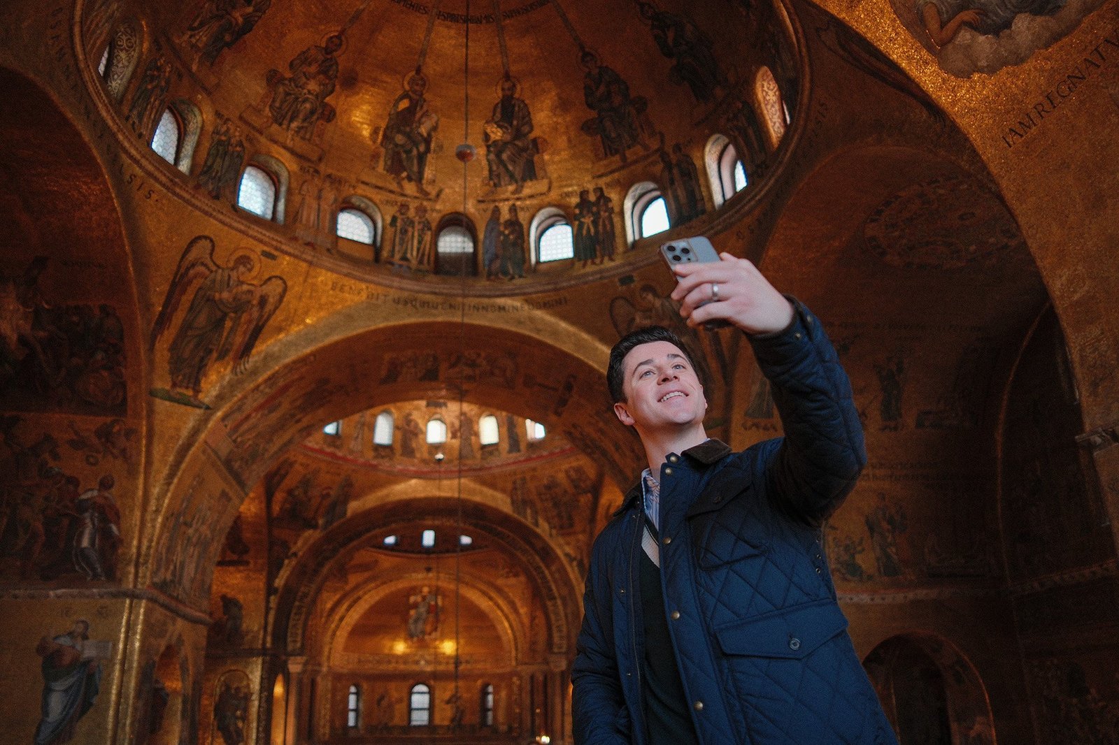 Actor David Henrie poses for a selfie in an undated photo during the creation of a new docuseries with EWTN Studios called “Seeking Beauty with David Henrie.” (OSV News photo/EWTN Studios)