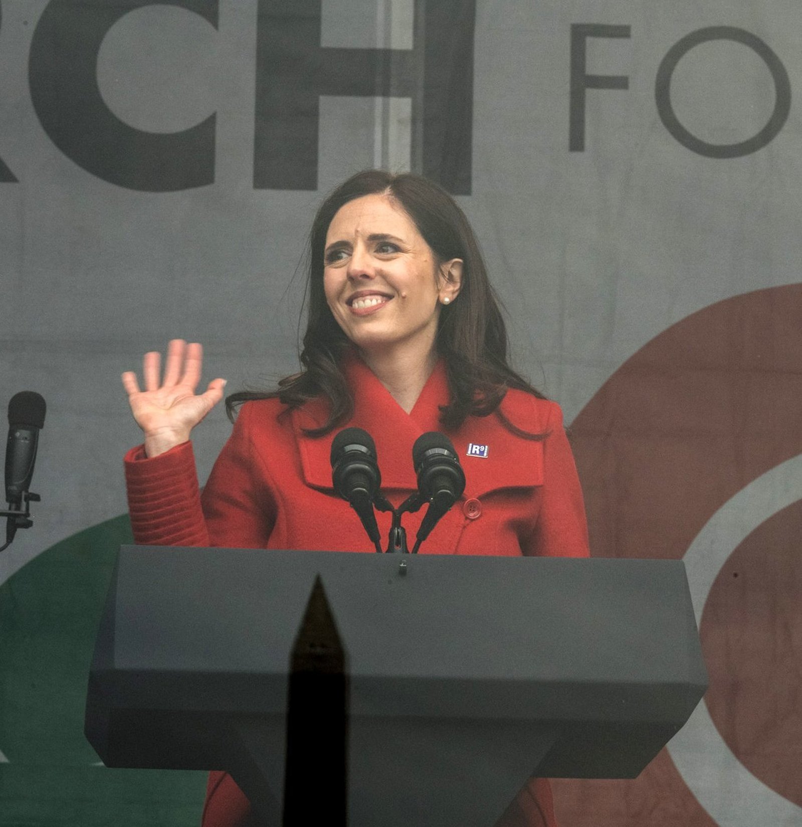 Bradley Lichter, president of the March for Life Education and Defense Fund, waves as she speaks during the 53rd annual March for Life rally in Washington Jan. 23, 2026. (OSV News photo/Leslie E. Kossoff)