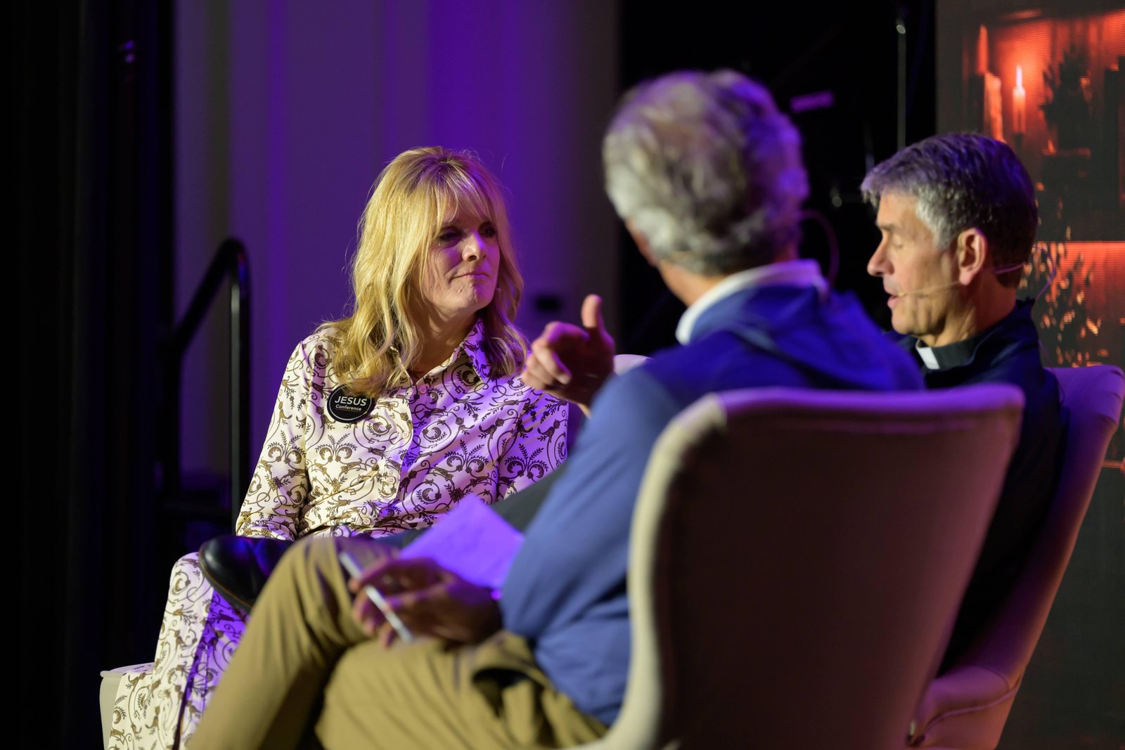 ACTS XXIX missionary leaders Mary Guilfoyle, Fr. John Riccardo, and Albert Faraj lead a discussion during conference sessions.