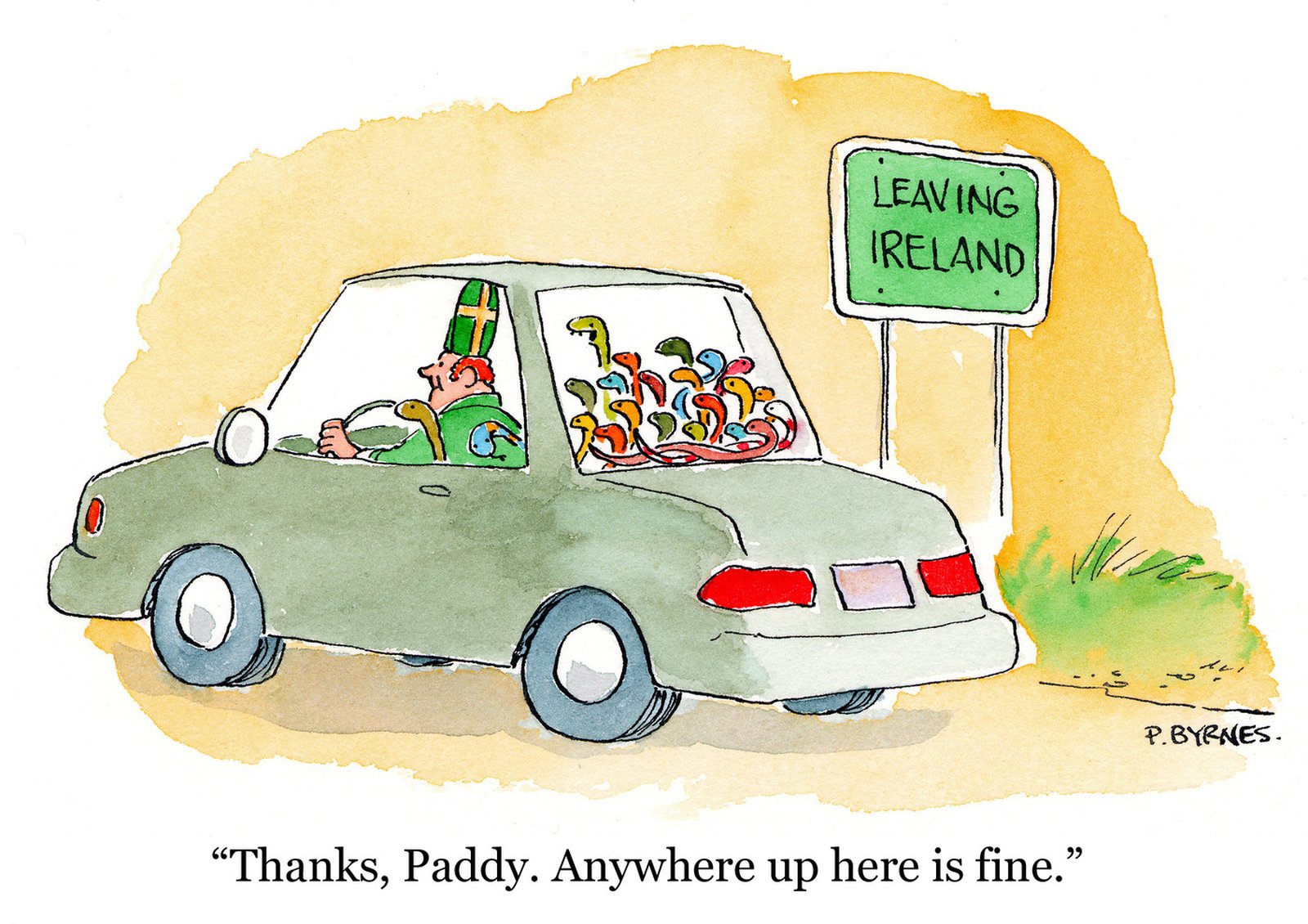 For Byrnes, cartoons are a way to communicate ideas and concepts to people in a way that breaks through preconceived, staunch beliefs because they help connect the analytical and imaginative parts of our brains, he says.