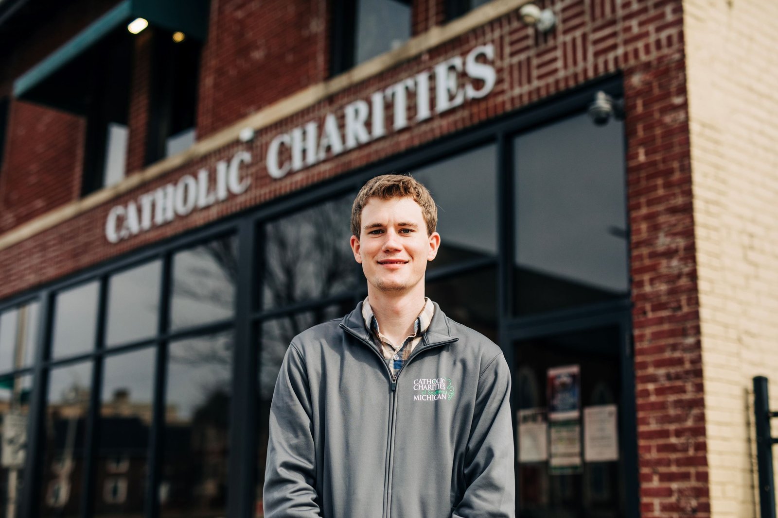 Adam Perry, director of Catholic Charities of Southeast Michigan's Center for the Works of Mercy, said the nonprofit relies on stable prices to provide groceries to families and individuals in need. Much of Catholic Charities' budget for purchasing food comes from grants through organizations like the United Way, Perry said. (Paul Duda | Detroit Catholic)