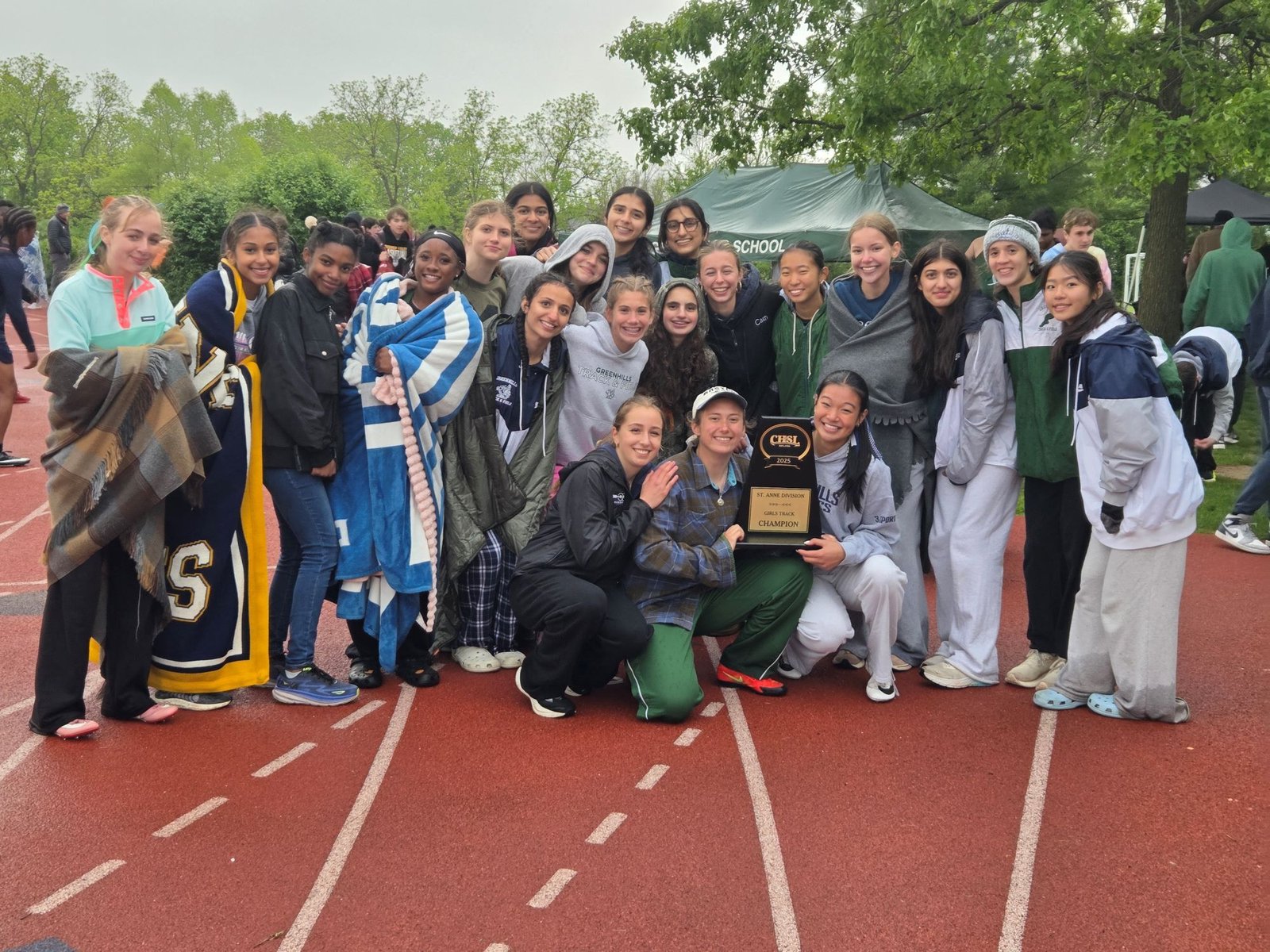 Ann Arbor Greenhills girls won six of 16 events to claim their second straight Catholic League St. Anne Division track and field championship. The Gryphons finished 21 points in front of Grosse Pointe Woods University-Liggett.