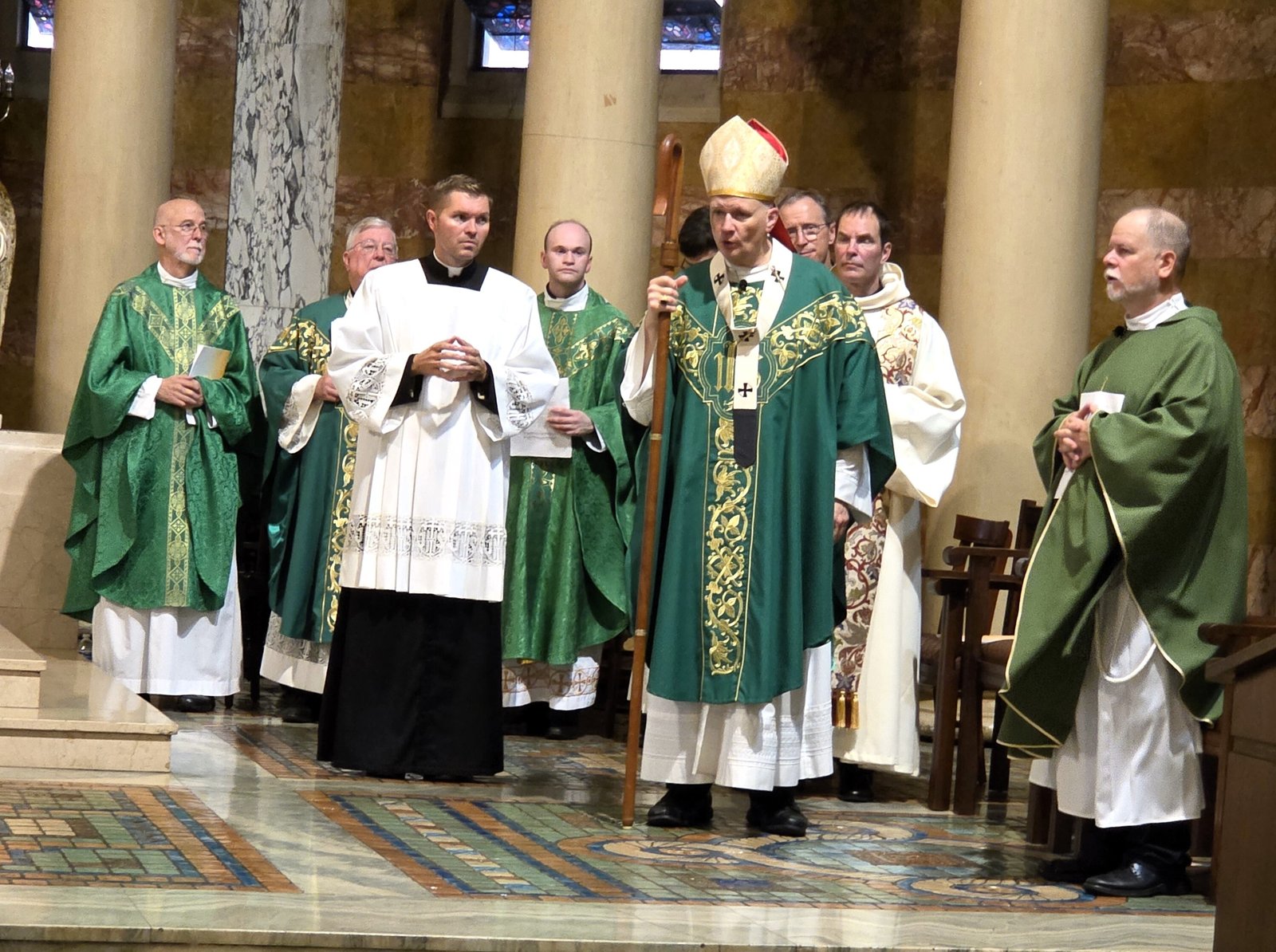 Archbishop Edward J. Weisenburger celebrates Mass on Sept. 3 at Most Holy Redeemer Church in southwest Detroit to mark the kickoff of the centennial celebration for the Catholic High School League.